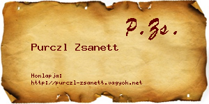 Purczl Zsanett névjegykártya