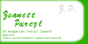 zsanett purczl business card